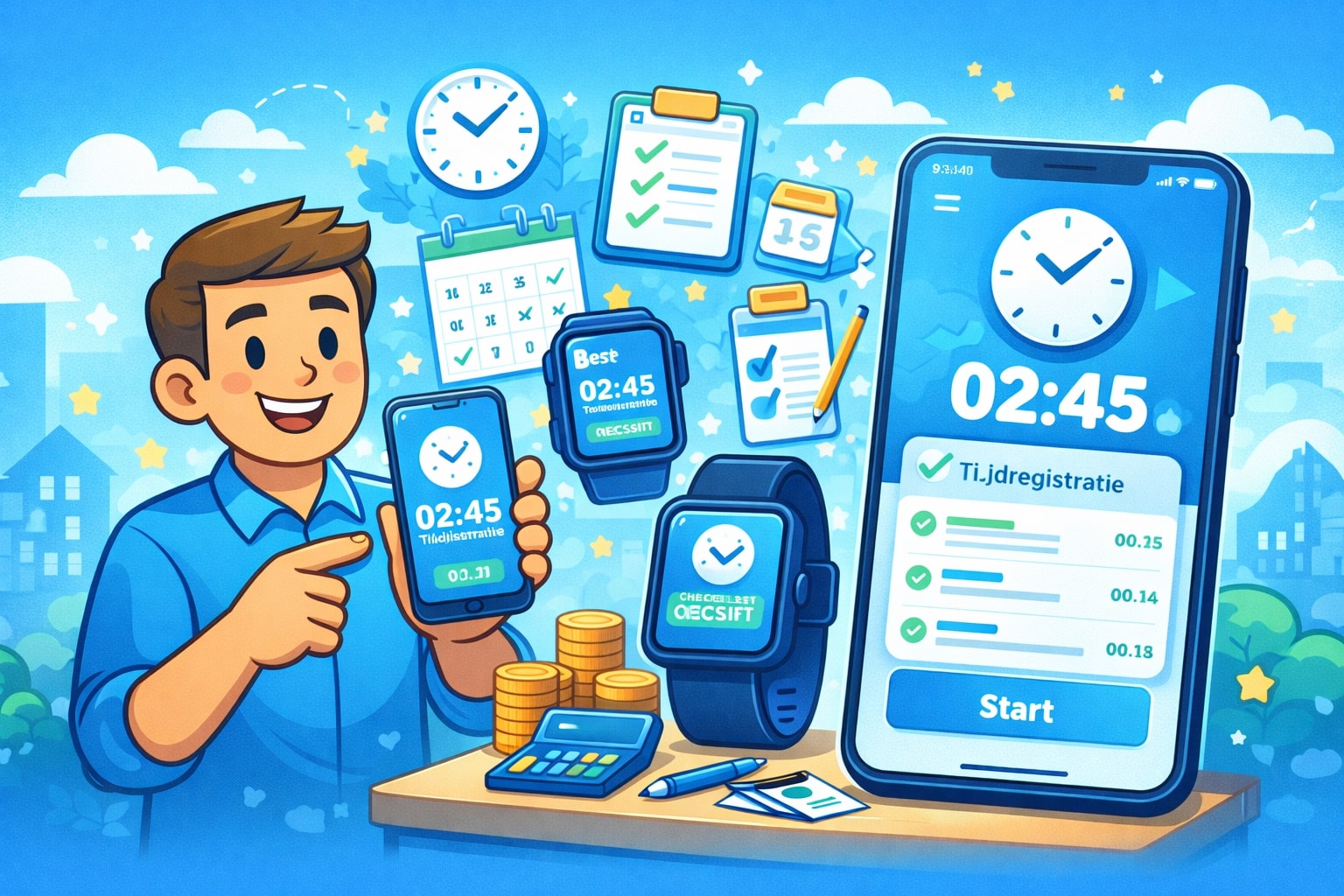 beste urenregistratie app, urenregistratie app