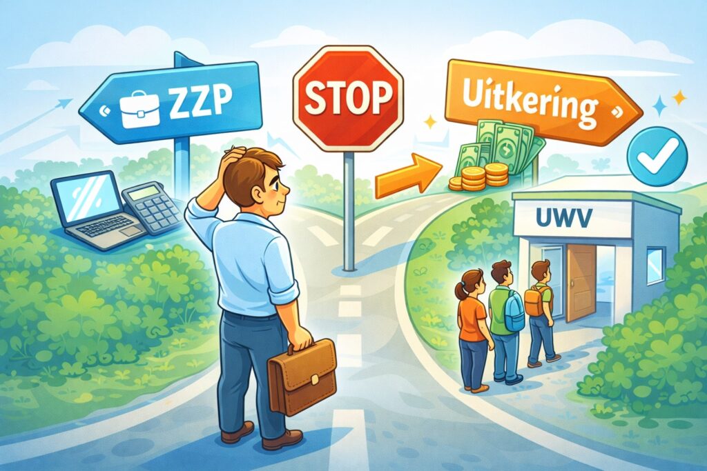 stoppen als zzp'er uitkering, uitkering